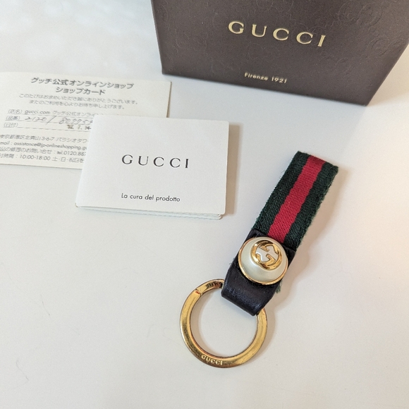 Gucci Sherry Lined Pearl GG keychain - Picture 2 of 16
